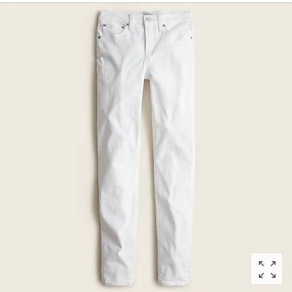 New J Crew Tall 9" High Rise Toothpick Jean white - Picture 2 of 11